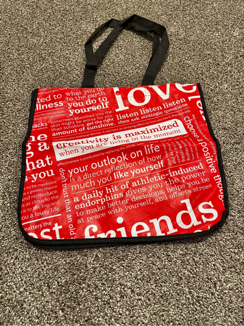 Lululemon large shopping bag - original “manifesto” style tote